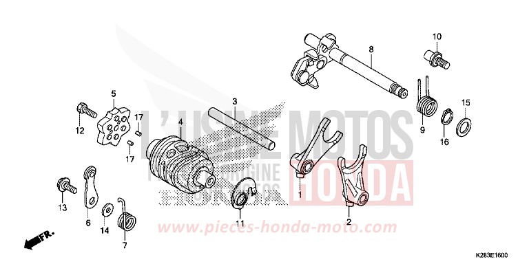 SCHALTTROMMEL von CRF125FB EXTREME RED (R292) von 2014