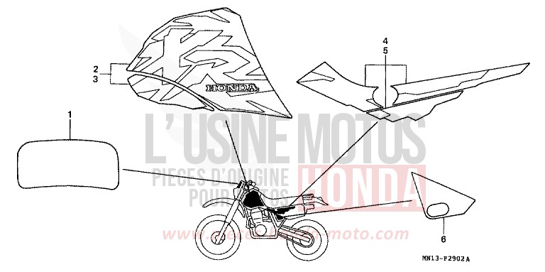 MARKE (3) von XR600R SHASTA WHITE (NH138) von 1997