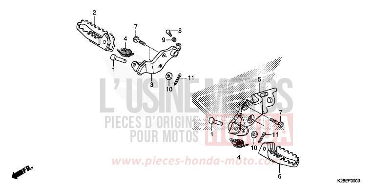 STUFE von CRF125FB EXTREME RED (R292) von 2022