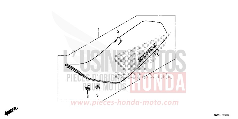 SITZ von CRF125FB EXTREME RED (R292) von 2023