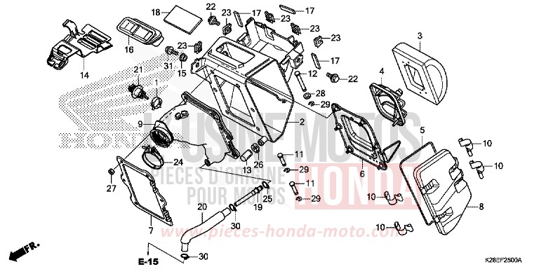 LUFTFILTER von CRF125FB EXTREME RED (R292) von 2023