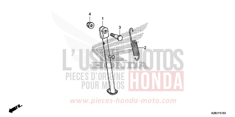 SEITENSTAENDER von CRF125FB EXTREME RED (R292) von 2023