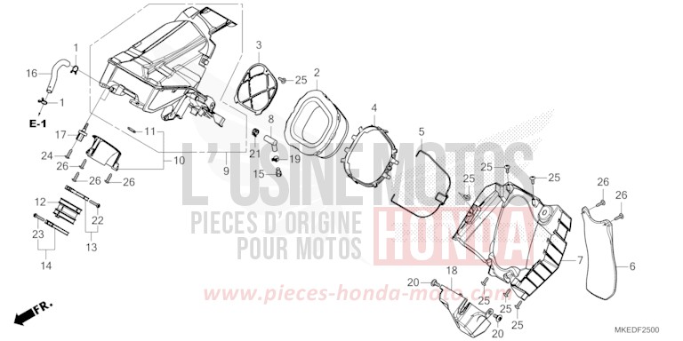 LUFTFILTER von CRF450R EXTREME RED (R292) von 2023