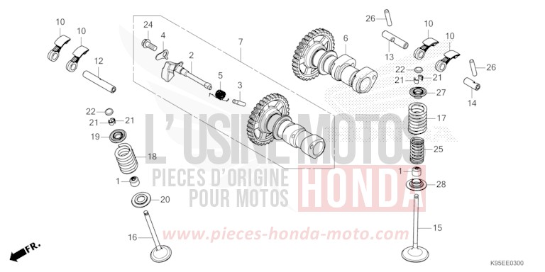 NOCKENWELLE/VENTIL von CRF250R EXTREME RED (R292) von 2023