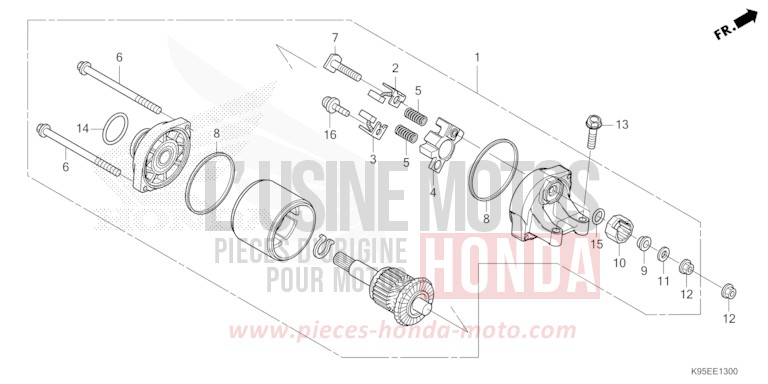 ANLASSER von CRF250R EXTREME RED (R292) von 2023