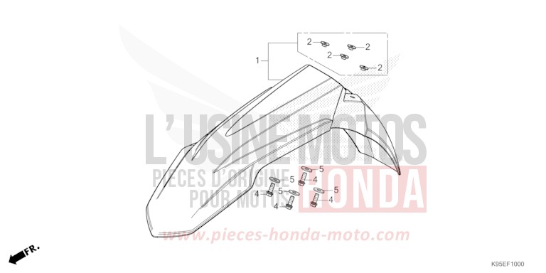 KOTFLUEGEL, VORNE von CRF250R EXTREME RED (R292) von 2023