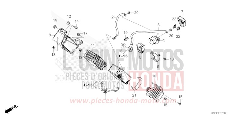 BATTERIE von CRF250R EXTREME RED (R292) von 2023