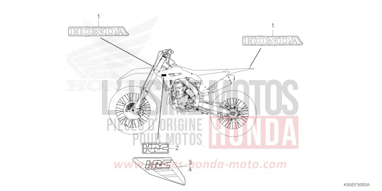 MARKE von CRF250R EXTREME RED (R292) von 2023