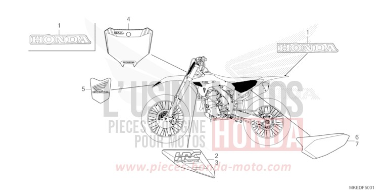 MARKE (2) von CRF450R EXTREME RED (R292) von 2023