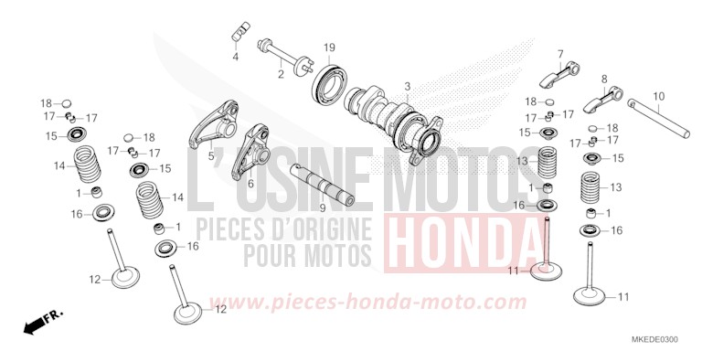 NOCKENWELLE/VENTIL von CRF450R EXTREME RED (R292) von 2023