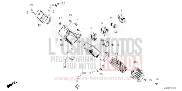 BATTERIE von CRF450R EXTREME RED (R292) von 2023