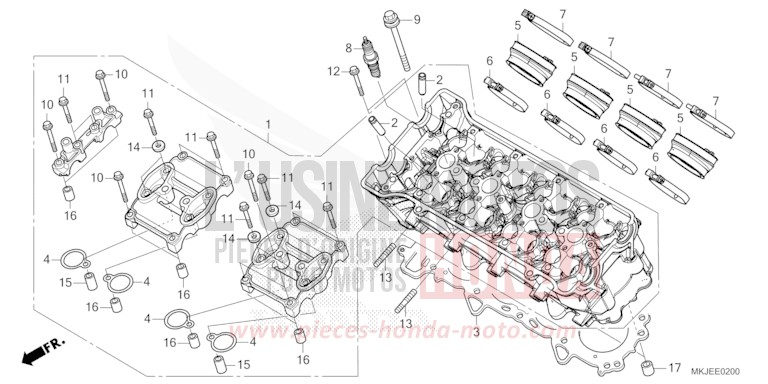 ZYLINDERKOPF von CB1000R GRAPHITE BLACK (NHB01) von 2023