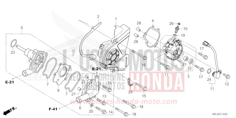 WASSERPUMPE von CB1000R GRAPHITE BLACK (NHB01) von 2023
