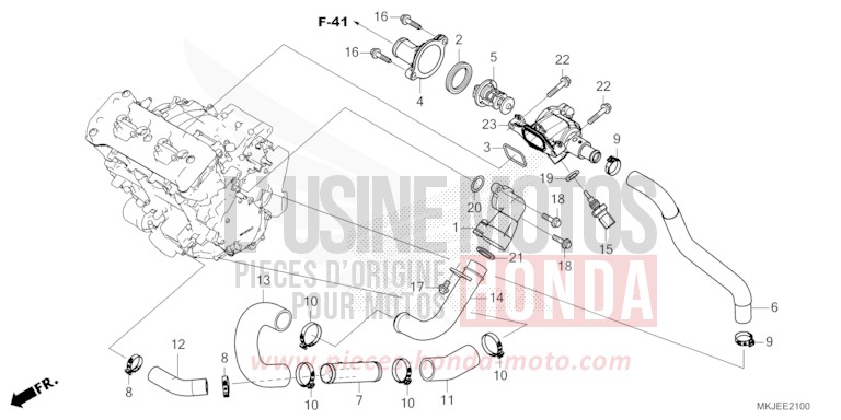 THERMOSTAT von CB1000R GRAPHITE BLACK (NHB01) von 2023