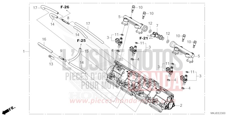 DROSSELKLAPPENGEHAEUSE von CB1000R GRAPHITE BLACK (NHB01) von 2023