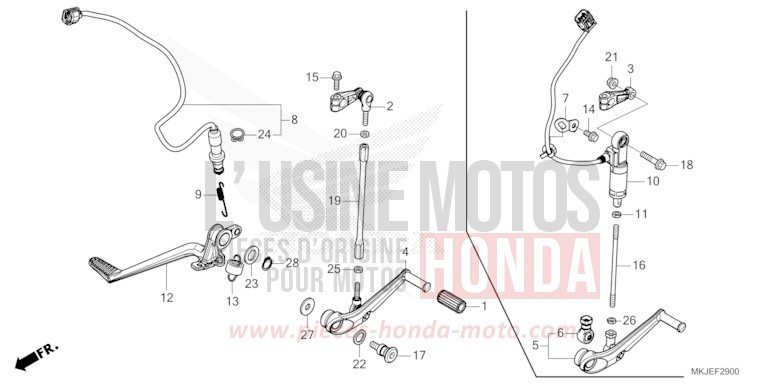 PEDAL von CB1000R MAT JEANS BLUE MATALLIC (PB417) von 2023