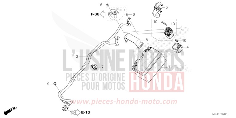 BATTERIE von CB1000R MAT JEANS BLUE MATALLIC (PB417) von 2023