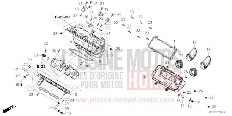 LUFTFILTER von CB1000R BORDEAUX RED METALLIC (R337) von 2023