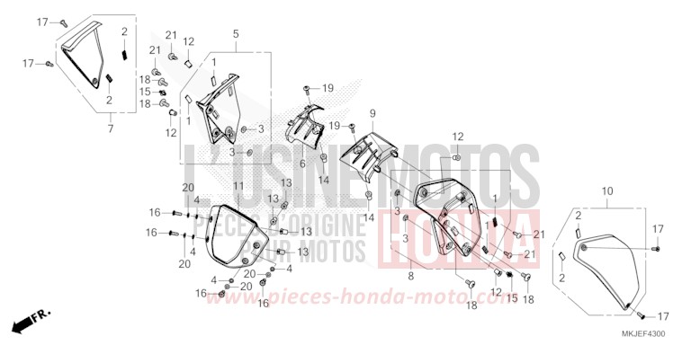 INSTRUMENTENBLENDE/RADKRANZ von CB1000R BORDEAUX RED METALLIC (R337) von 2023
