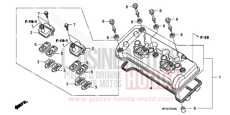 COUVERCLE DE CULASSE von CB1000R PEARL COOL WHITE (NHA16) von 2011
