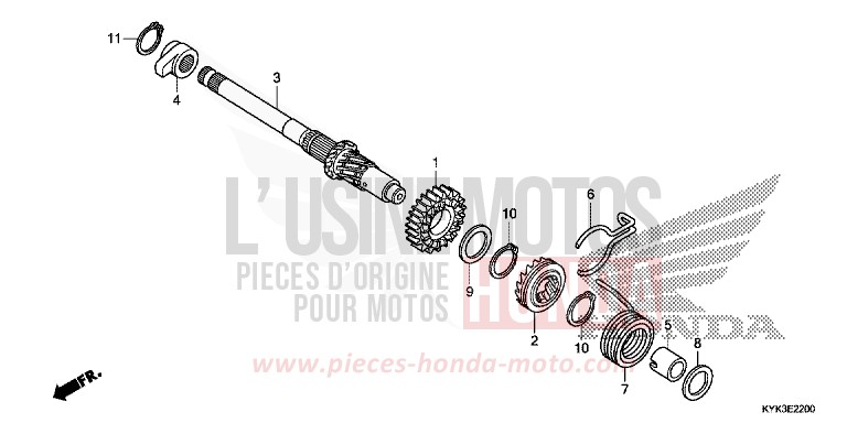 KICKSTARTERSPINDEL von CRF110F EXTREME RED (R292) von 2013