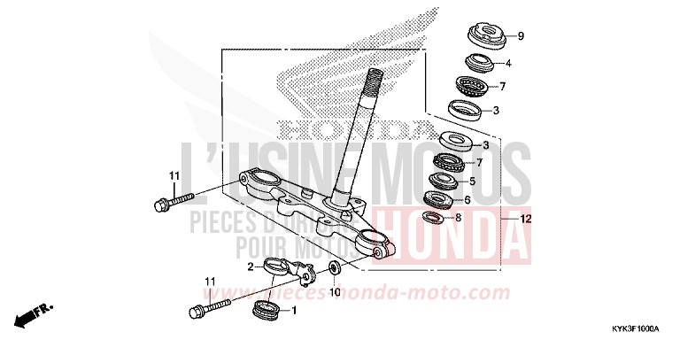 LENKSCHAFT (CRF110FD/E/H/J) von CRF110F EXTREME RED (R292) von 2013