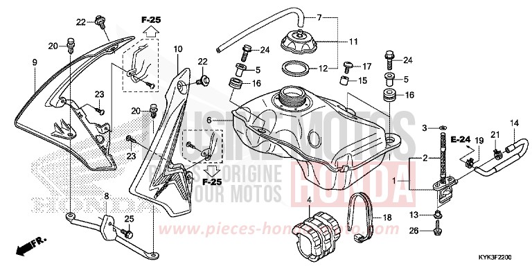 KRAFTSTOFFTANK (CRF110FD/E/H/J) von CRF110F EXTREME RED (R292) von 2013