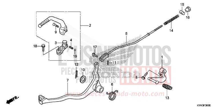 PEDAL/KICKSTARTER-ARM von CRF110F EXTREME RED (R292) von 2013