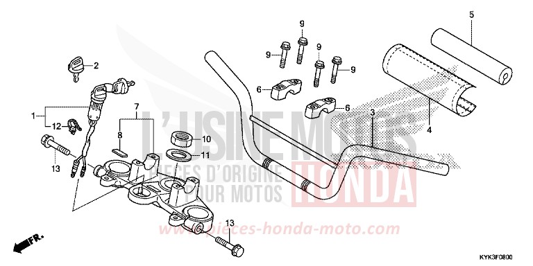 ROHRGRIFF/OBERE BRUECKE (CRF110FD/E/H/J) von CRF110F EXTREME RED (R292) von 2014