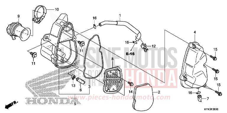LUFTFILTER (CRF110FD/E/H/J) von CRF110F EXTREME RED (R292) von 2017