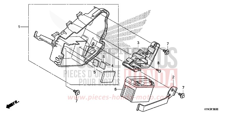 BATTERIE (CRF110FD/E/H/J) von CRF110F EXTREME RED (R292) von 2017