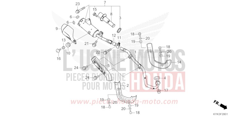ABGAS-SCHALLDAEMPFER (CRF110FK/L/M/N) von CRF110F EXTREME RED (R292) von 2019