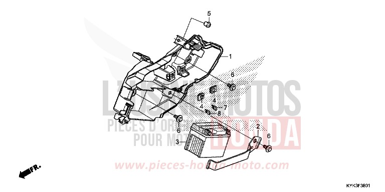 BATTERIE (CRF110FK/L/M/N) von CRF110F EXTREME RED (R292) von 2019