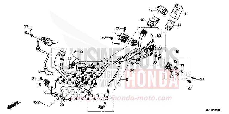 KABELBAUM (CRF110FK/L/M/N) von CRF110F EXTREME RED (R292) von 2019
