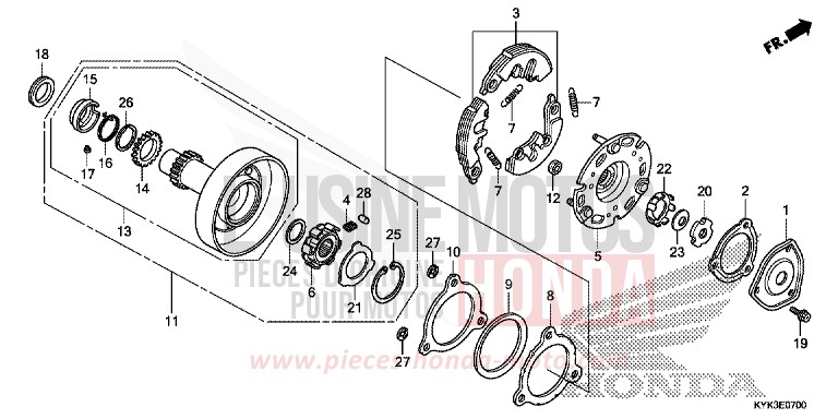 FREILAUFKUPPLUNG von CRF110F EXTREME RED (R292) von 2022