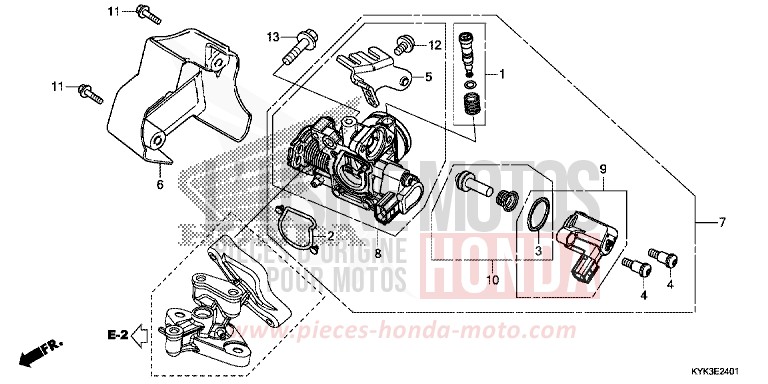 DROSSELKLAPPENGEHAEUSE (CRF110FK/L/M/N) von CRF110F EXTREME RED (R292) von 2022