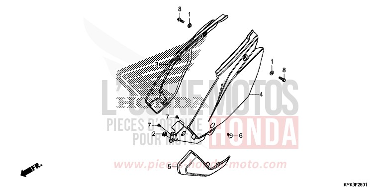 SEITENABDECKUNG (CRF110FK/L/M/N) von CRF110F EXTREME RED (R292) von 2022