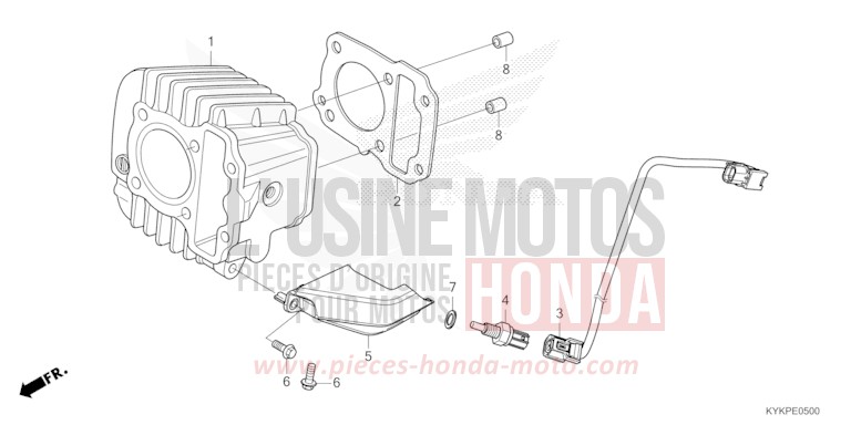 ZYLINDER von CRF110F EXTREME RED (R292) von 2023