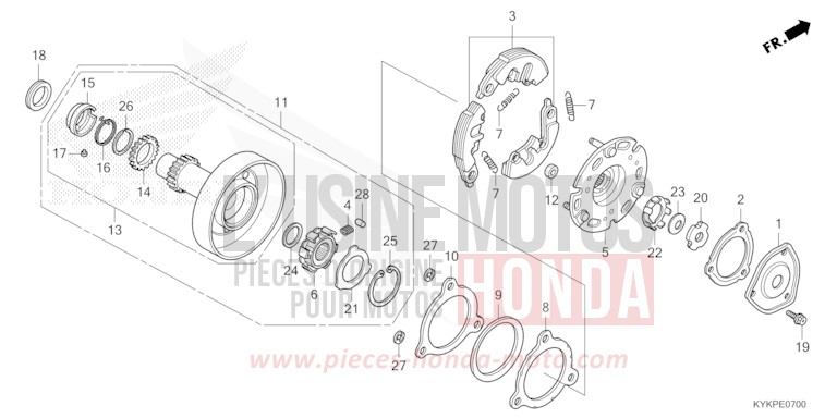 FREILAUFKUPPLUNG von CRF110F EXTREME RED (R292) von 2023