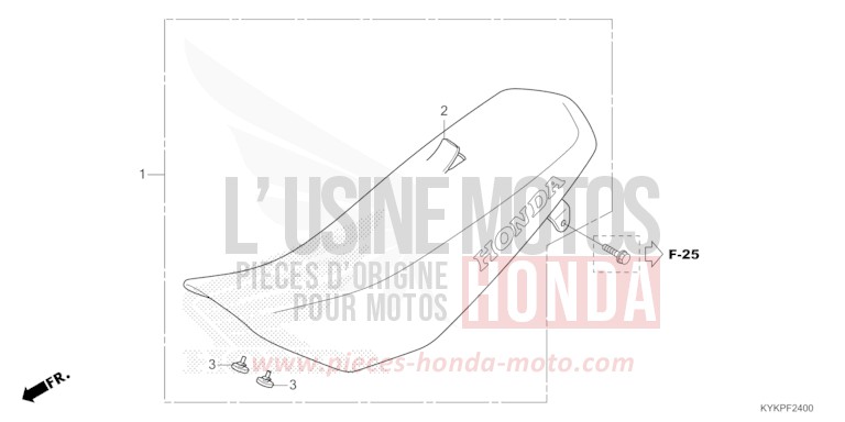 SITZ von CRF110F EXTREME RED (R292) von 2023