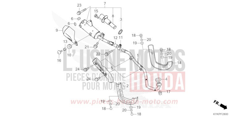 ABGAS-SCHALLDAEMPFER von CRF110F EXTREME RED (R292) von 2023