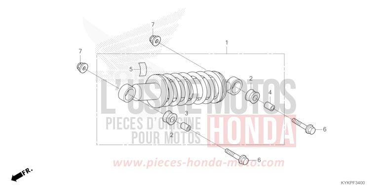 KISSEN, HINTEN von CRF110F EXTREME RED (R292) von 2023