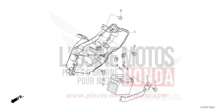 BATTERIE von CRF110F EXTREME RED (R292) von 2023