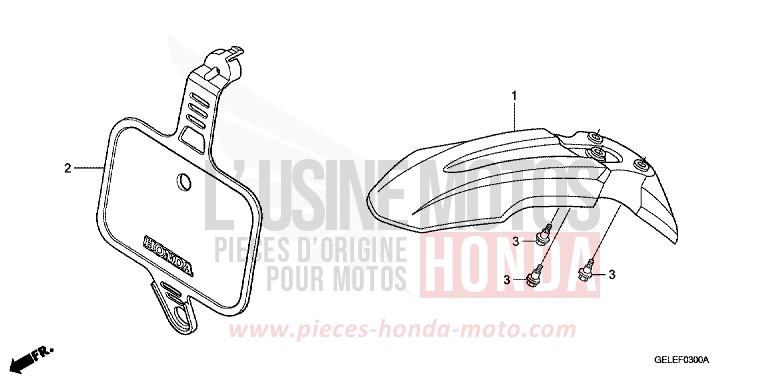 KOTFLUEGEL, VORNE von CRF50F EXTREME RED (R292) von 2006