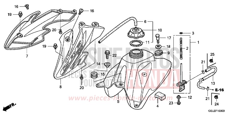 KRAFTSTOFFTANK von CRF50F EXTREME RED (R292) von 2006