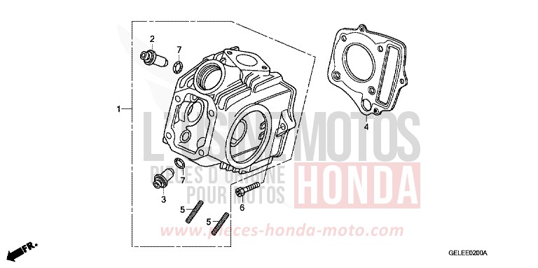 ZYLINDERKOPF von CRF50F EXTREME RED (R292) von 2007