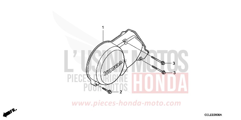 KURBELGEHAEUSEDECKEL, L. von CRF50F EXTREME RED (R292) von 2007