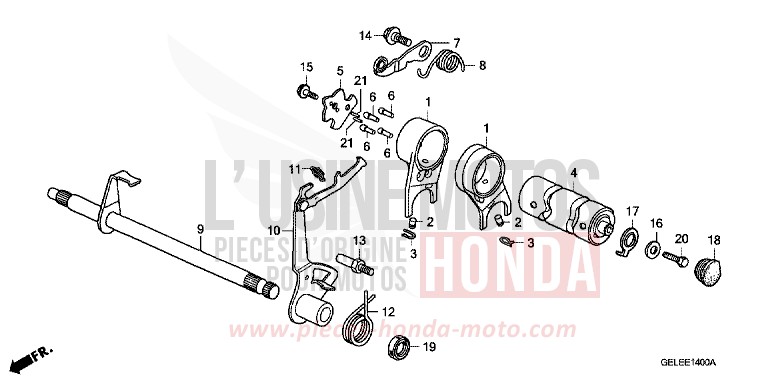 SCHALTTROMMEL von CRF50F EXTREME RED (R292) von 2007