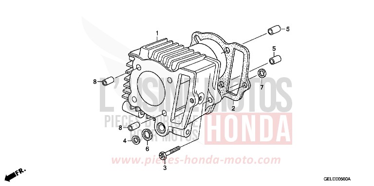 ZYLINDER von CRF50F EXTREME RED (R292) von 2011