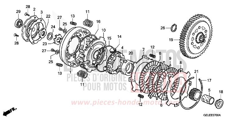 KUPPLUNG von CRF50F EXTREME RED (R292) von 2011